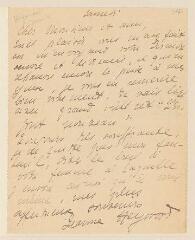 2 vues Heywood, Jeanne. Lettre autographe signée à Mathias Morhardt. - Paris, 18 décembre 1905