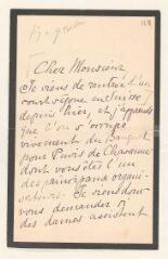 4 vues Breslau, Louise Cath[erine]. Lettre autographe signée à Mathias Morhardt. - Paris, [décembre 1894 - janvier 1895]
