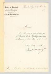 4 vues Prince Louis Napoléon, alors Président de la République. Convocation adressée à M. Rilliet de Constant. - Palais de l'Elysée, 6 mai 1850