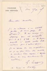 2 vues  - Leygues, G[eorges]. Lettre autographe signée à Jules Lefebvre. - Paris, 25 mai 1905 [ou 29 mars 1909 ?] (ouvre la visionneuse)
