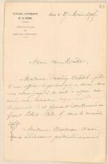 2 vues  - Duchesne, Ch[arles], général. Lettre autographe signée à Jules Lefebvre. - Paris, 27 mai 1905 (ouvre la visionneuse)