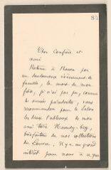 4 vues  - Heuzey, Léon. Lettre autographe signée à Jules Lefebvre. - Paris, 19 mars 1905 (ouvre la visionneuse)