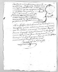 2 vues  - Extrait du bilan de Jean Calas déposé à la bourse de Toulouse en faveur de son épouse. - 28 mars 1746 (ouvre la visionneuse)