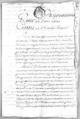 3 vues  - Observations pour Anne Rose Calas contre Guillaume-Elie Valette de Falgous. - Toulouse, 31 mars 1763 (ouvre la visionneuse)