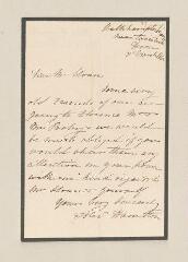 2 vues  - Hamilton, Alex. Lettre autographe signée à François Sloane. Walkhampton, 8 mars 1864. (Anglais) (ouvre la visionneuse)