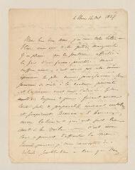 4 vues  - K[?]. Lettre autographe signée à A[wram Sergejewitz] de Noroff, conseiller d\'Etat à St-Petersbourg. - Le Havre, 16 octobre 1827 (ouvre la visionneuse)