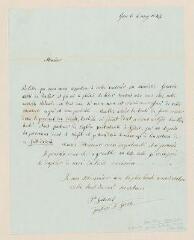 2 vues Gaberel, Jean. Lettre autographe signée à Jules Janin. - Gênes, 6 mai 1847