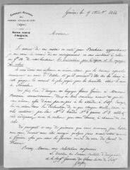 1 vue Gaussen. Lettre autographe signée à une personne non identifiée. - Genève, 9 octobre 1854
