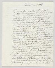 2 vues  - Voltaire. Lettre au Père Joseph de Menoux.- Colmar, 12 avril 1754 (ouvre la visionneuse)