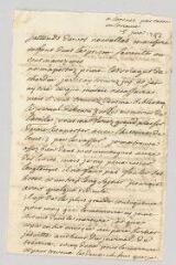 6 vues  - Voltaire. Lettre autographe signée à Mme Denis, Marie-Louise Mignot.- Senones, 15 juin [1754] (ouvre la visionneuse)