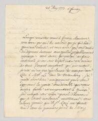 4 vues  - Voltaire. Lettre signée à François-Louis Jeanmaire.- Ferney, 25 mai 1773 (ouvre la visionneuse)