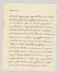 4 vues  - Voltaire. Lettre autographe signée à Isaac Georges Pélissari.- Genève, 24 mai [1759] (ouvre la visionneuse)