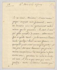 4 vues  - Voltaire. Lettre signée à Claude-Joseph Dorat.- Ferney, 4 mars 1767 (ouvre la visionneuse)