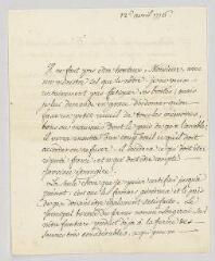 2 vues Voltaire. Lettre signée à Pierre-Samuel Du Pont de Nemours.- Ferney, 12 avril 1776