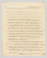4 vues  - Voltaire. Lettre autographe à l\'abbé François-Joachim de Pierre de Bernis.- Genève, 14 mai [1763] (ouvre la visionneuse)