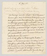4 vues Voltaire. Lettre à François-Achard Joumard Tison, marquis d'Argence.- [sans lieu], 8 mai 1763