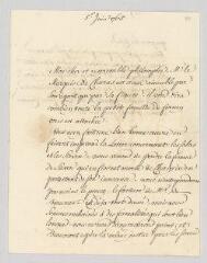 4 vues - Voltaire. Lettre à François-Achard Joumard Tison, marquis d\'Argence.- [sans lieu], 5 juin 1765 (ouvre la visionneuse)