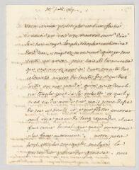 4 vues - Voltaire. Lettre autographe signée à François-Achard Joumard Tison, marquis d\'Argence.- [sans lieu], 10 juillet 1767 (ouvre la visionneuse)