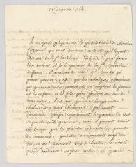 4 vues Voltaire. Lettre signée à François-Achard Joumard Tison, marquis d'Argence.- [sans lieu], 31 août 1768