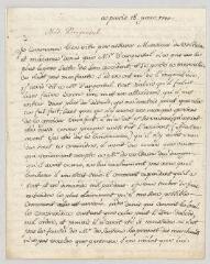 8 vues Argental, Jeanne-Grâce Bosc du Bouchet, comtesse d'. Lettre autographe à Voltaire.- Paris, 15 juin 1770