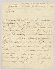 4 vues Caraccioli, Louis-Antoine de. Lettre autographe signée à Voltaire.- Paris, 9 septembre 1776