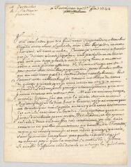 4 vues  - Destouches, Philippe Néricault, dit. Lettre autographe signée à Voltaire.- Fortoiseau [Villiers-en-Bière], 15 novembre 1744 (ouvre la visionneuse)