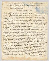 2 vues Florian, Louise-Bernarde Joly, marquise de. Lettre à Voltaire.- Semur, 2 octobre 1774