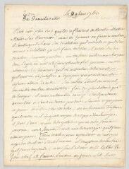8 vues Damilaville, Étienne-Noël. Lettre autographe à Voltaire.- Paris, 29 juin - 3 juillet 1762