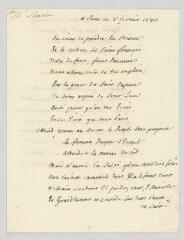 4 vues Saurin, Bernard-Joseph. Lettre autographe à Voltaire.- Paris, 8 février 1770