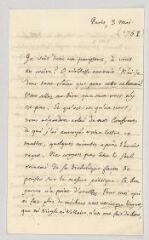 4 vues  - Olivet, Pierre-Joseph Thoulier, abbé d\'. Lettre autographe signée à Voltaire.- Paris, 3 mai [1761] (ouvre la visionneuse)