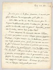 4 vues  - Olivet, Pierre-Joseph Thoulier, abbé d\'. Lettre autographe signée à Voltaire.- Paris, 23 juin [1761] (ouvre la visionneuse)