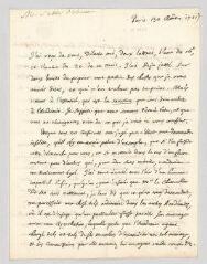 4 vues  - Olivet, Pierre-Joseph Thoulier, abbé d\'. Lettre autographe signée à Voltaire.- Paris, 30 août [1761] (ouvre la visionneuse)
