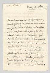 4 vues  - Olivet, Pierre-Joseph Thoulier, abbé d\'. Lettre autographe signée à Voltaire.- Paris, 18 octobre [1761] (ouvre la visionneuse)
