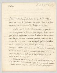 4 vues  - Olivet, Pierre-Joseph Thoulier, abbé d\'. Lettre autographe signée à Voltaire.- Paris, 7 septembre [1767] (ouvre la visionneuse)