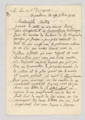 4 vues  - Argence, François-Achard Joumard Tison, marquis d\'. Lettre signée à Voltaire.- Angoulême, 29 octobre 1776 (ouvre la visionneuse)