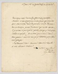 4 vues  - Voltaire. Lettre signée à M.Bessin curé à Plainvelle.- Ferney, 13 janvier 1765. (ouvre la visionneuse)