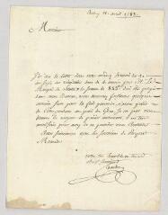 4 vues  - Gaudet. Lettre autographe signée à Claude Marie Guyétand.- Belley, 12 avril 1783 (ouvre la visionneuse)