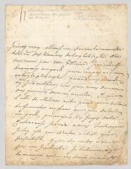4 vues  - Ramsay, André-Michel, chevalier de. Lettre autographe signée à François-Thomas-Marie de Baculard d\'Arnaud.- Pontoise, 3 août 1738 (ouvre la visionneuse)