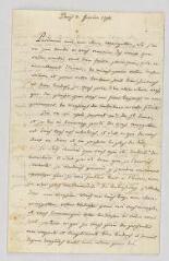 4 vues  - Florian, Jean-Pierre Claris de. Lettre autographe à Marguerite Cugny.- Paris, 2 février 1793 (ouvre la visionneuse)