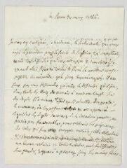 4 vues  - Bernis, abbé François-Joachim de Pierre de. Lettre autographe signée à la marquise de Roucher.- Rome, 30 mai 1786 (ouvre la visionneuse)