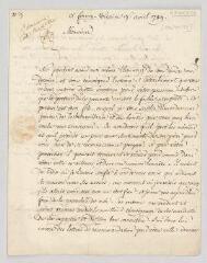 4 vues  - Wagnière, Jean-Louis. Lettre autographe signée à Dominique Audibert.- Ferney, 9 avril 1789 (ouvre la visionneuse)