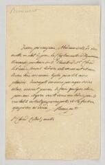 4 vues  - Rémusat, Auguste-Laurent, comte de. Lettre autographe signée à Mlle Duchesnois.- Saint-Cloud, [s.d.] (ouvre la visionneuse)