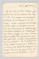2 vues  - Olivet, Pierre-Joseph Thoulier, abbé d\'. Lettre autographe signée à [Jean-Baptiste Rousseau].- Paris, 26 mars [1730] (ouvre la visionneuse)
