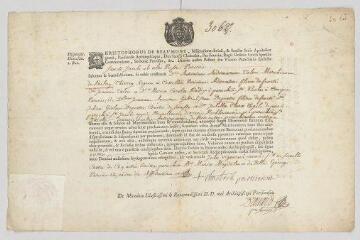 2 vues  - Beaumont, Christophe de. Document officiel imprimé.- Paris, 29 juillet 1780 (ouvre la visionneuse)