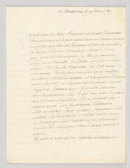 4 vues  - [Desormeaux, Joseph-Louis Ripault ?]. Lettre autographe signée à N.- Fourqueux, 9 juin 1787 (ouvre la visionneuse)