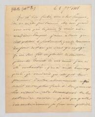 4 vues  - Du Plessis-Villette, Reine-Philiberte Rouph de Varicourt, marquise. Lettre autographe signée à Charles de Pougens.- [Paris], 8 janvier 1818 (ouvre la visionneuse)