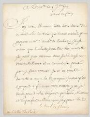 4 vues Fleury, abbé, puis cardinal André-Hercule. Lettre à l'abbé Jean-Baptiste Dubos.- Versailles, 5 septembre 1733