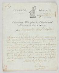 8 vues  - Documents manuscrits signés.- Départements du Pas-de-Calais et du Rhône, 26 novembre 1794 - 10 février 1799 (ouvre la visionneuse)