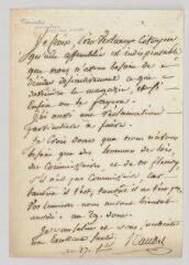 4 vues  - Naudet, Julien Marcel. Lettre autographe signée au notaire Hua.- [s.l., 17 décembre 1798] (ouvre la visionneuse)
