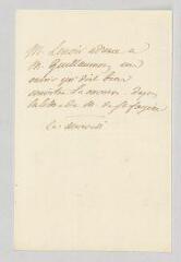 4 vues  - Lenoir, Jean-Charles-Pierre. Lettre autographe signée à Guillaumon.- [s.l.n.d] (ouvre la visionneuse)